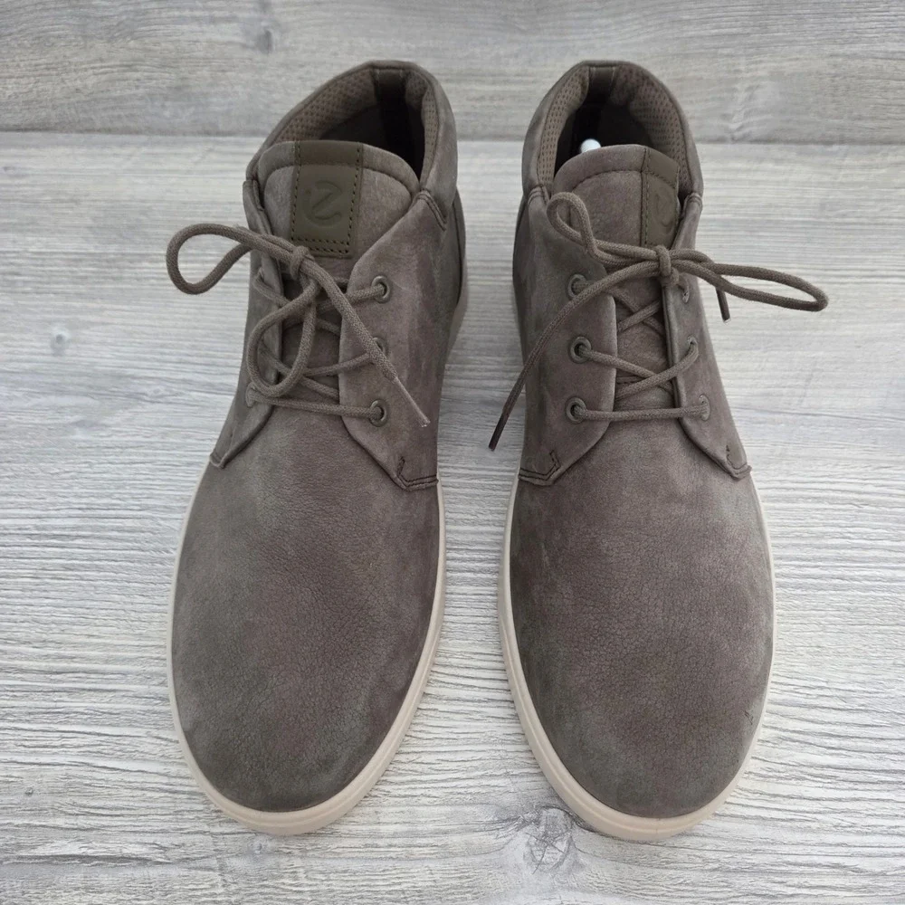 ECCO Soft 7 Tred Chukka Boots Dark Brown Nubuck Leather Mens Size 10-10.5 EU 44